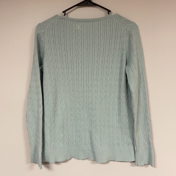 Talbots light blue/green V neck Pullover Sweater X - Picture 5 of 5